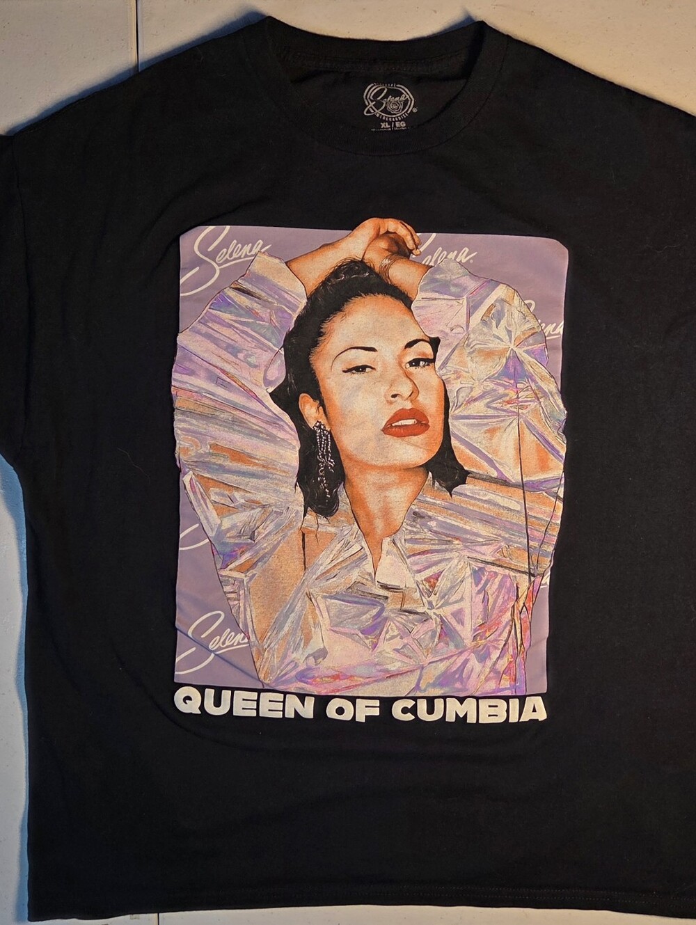 Selena Queen of Cumbia Graphic T Shirt Black XL